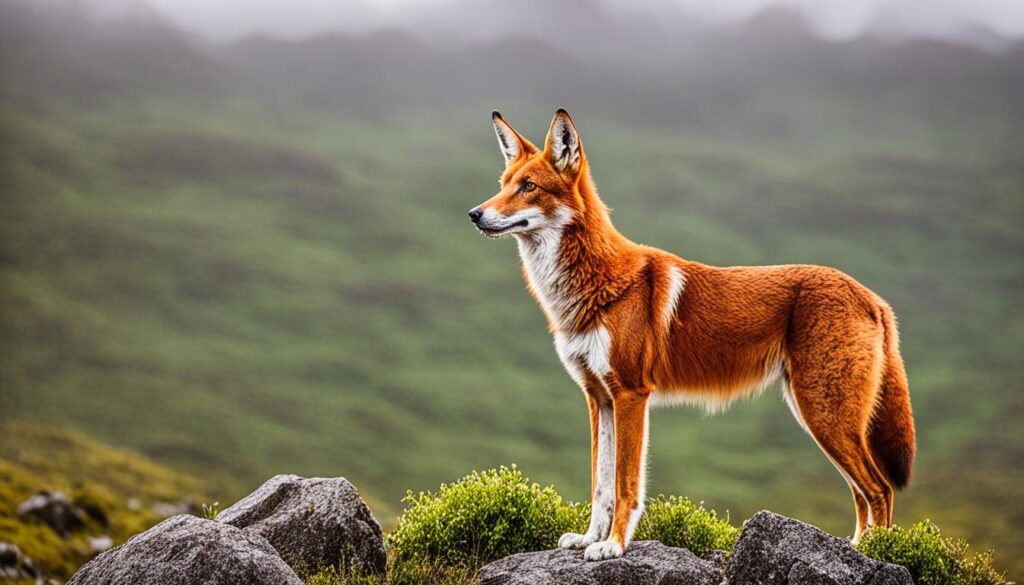 Ethiopian Wolf in the Bale Mountains