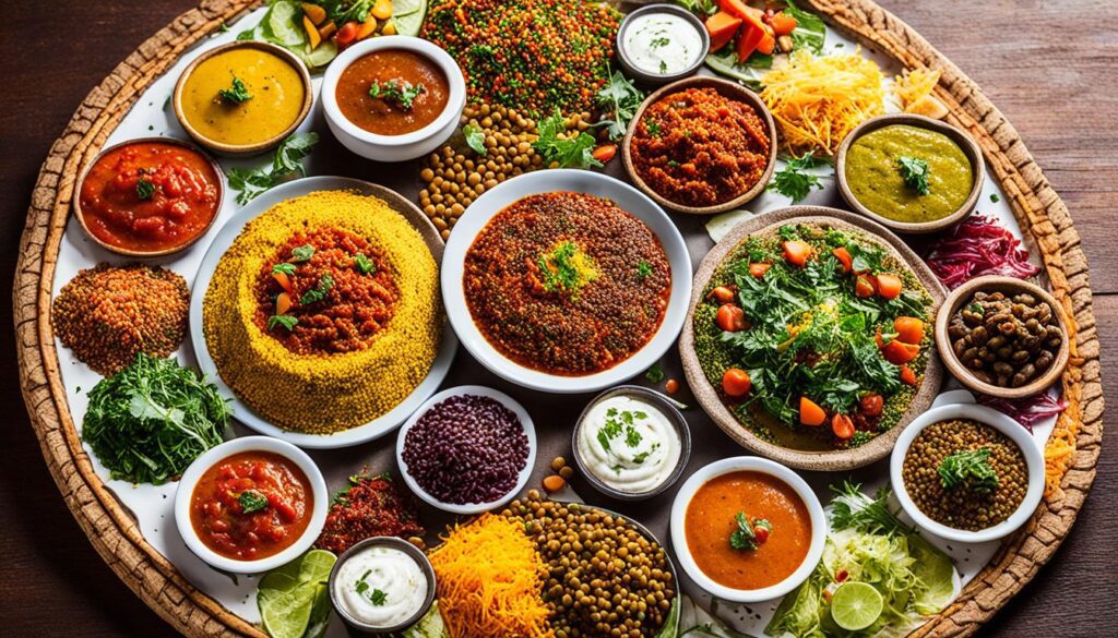 vegetarian dishes in Ethiopian food