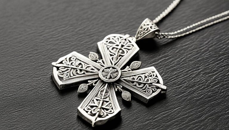Ethiopian Cross Necklace Silver