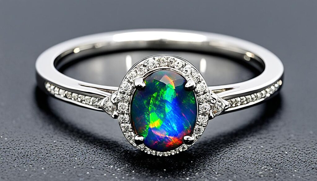Ethiopian Opal Rings and Diamonds