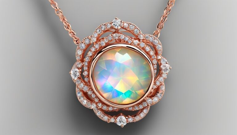 Ethiopian Opal Rose Gold Necklace
