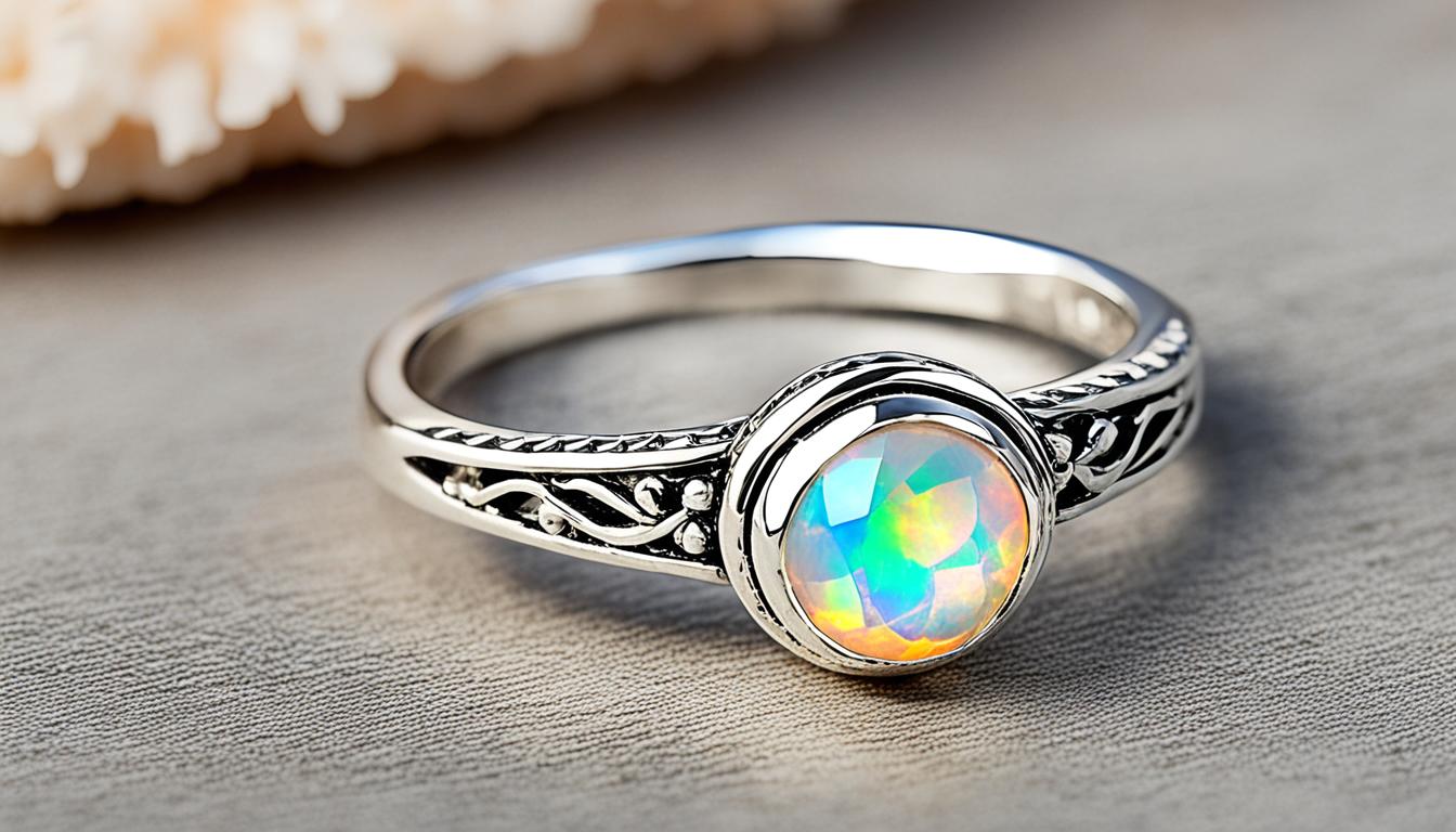Ethiopian Opal Sterling Silver Ring