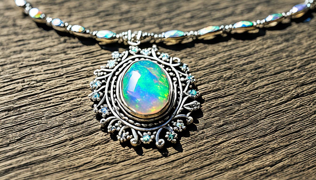 Ethiopian Silver Opal Necklace