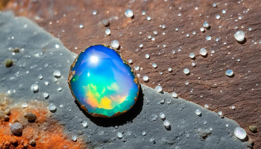 Ethiopian opal hydrophane property