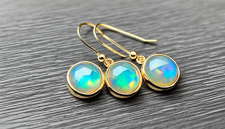 Gold Ethiopian Opal Earrings
