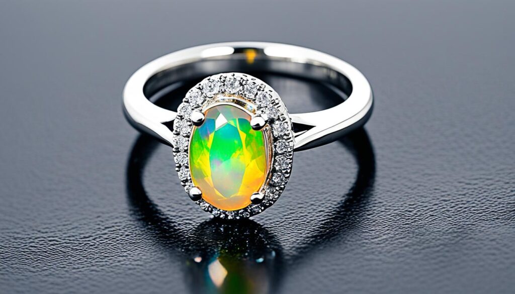 Hydrophane Opal Ring