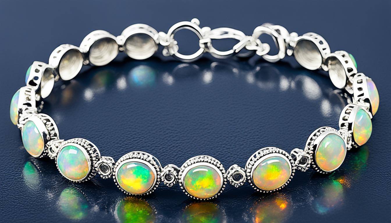 Silver Ethiopian Opal Bracelet