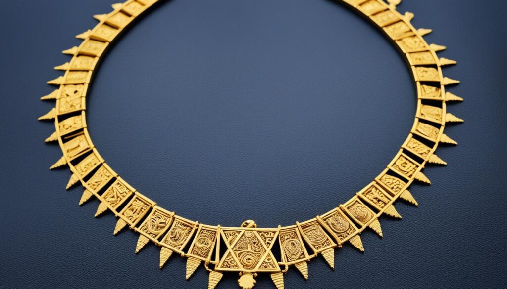 Symbolic Ethiopian Gold Necklace