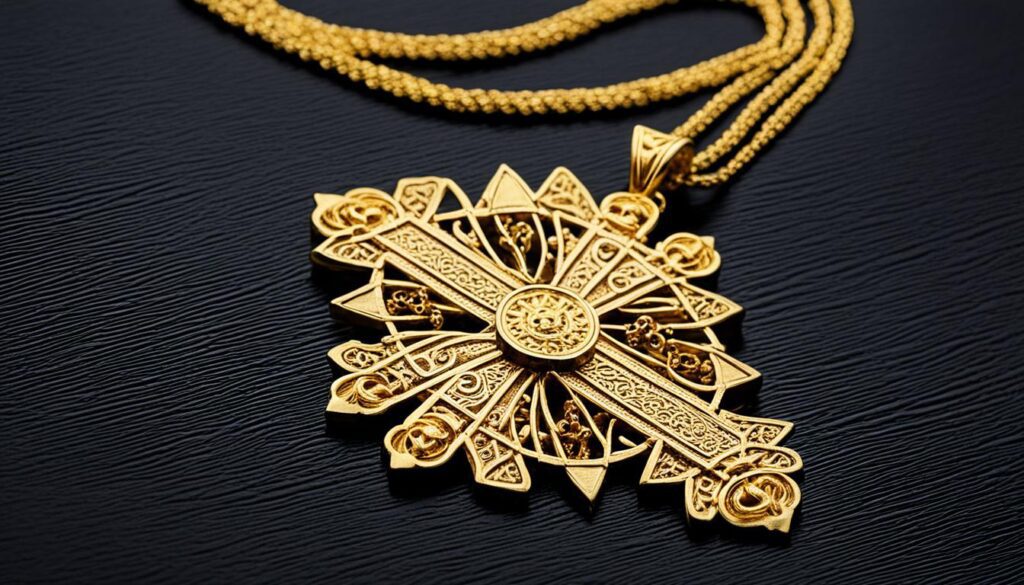 handcrafted Ethiopian cross pendant