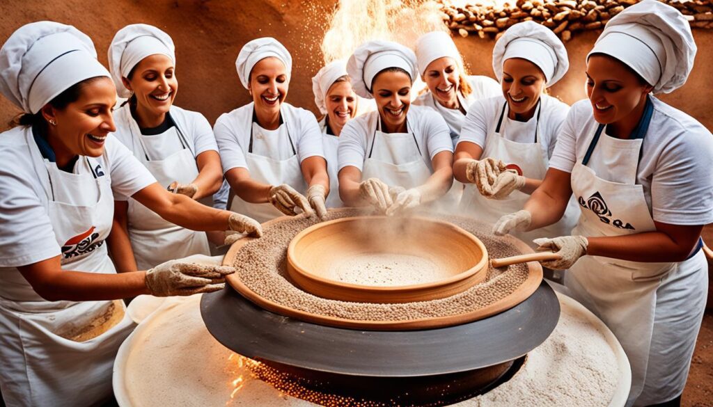 traditional injera baking